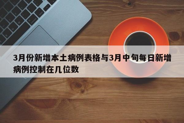 3月份新增本土病例表格与3月中旬每日新增病例控制在几位数